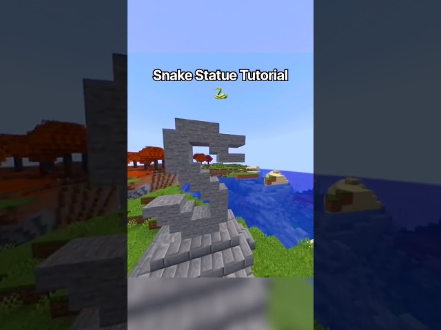 Snake Statue Tutorial🐍 #minecraft#snake#tutorial#simple#funny#meme#reverse#sound#viral#shorts