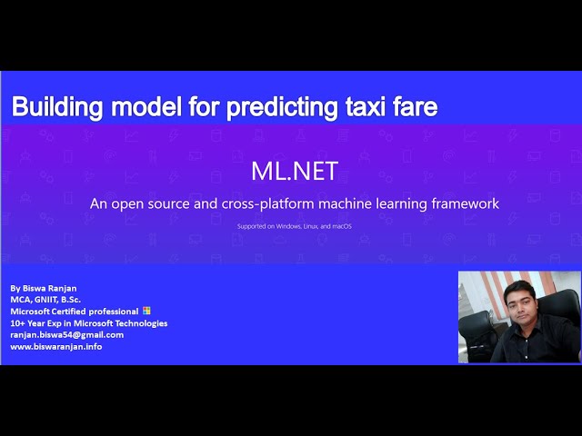 Building a Machine learning model for predicting Taxi fare using C# ML .NET