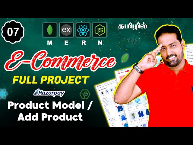 Add Product in MongoDB Setup Step by Step Tutorial MERN Stack E-Commerce Project in Tamil Part-7