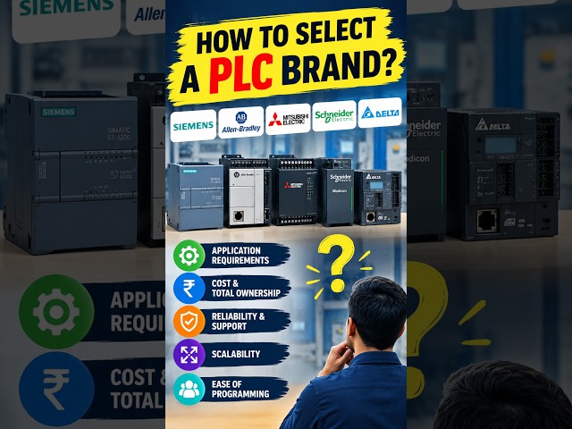 How do you choose the right PLC brand? | #industrialautomation #visioncontrols #plc