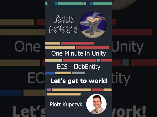 One Minute in Unity - ECS - IJobEntity #ecs #gamedev #tutorials #unity