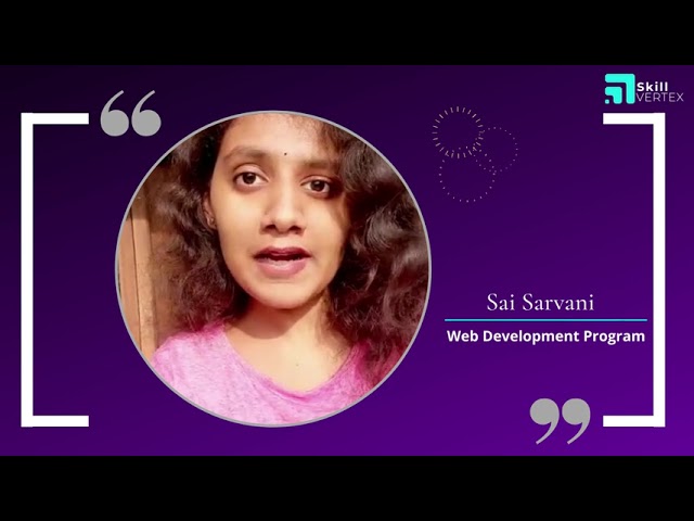 SkillVertex Learner Review | Web Development | Training and Internship Program