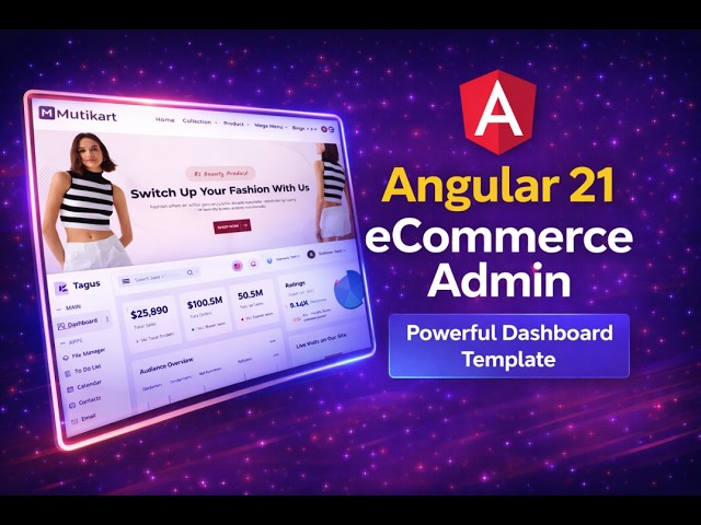 Angular 21 eCommerce Admin Template | Complete Store + Dashboard (Frontend + Admin Panel)