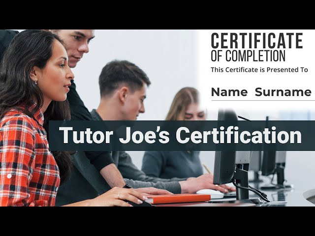 Tutor Joes Certification Course | Tutor Joes Computer Education,Salem