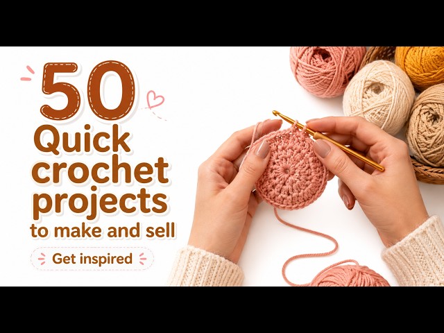 50 Quick Crochet Projects to Make & Sell in 2026 - Easy Beginner Crochet Ideas That Actually Sell!