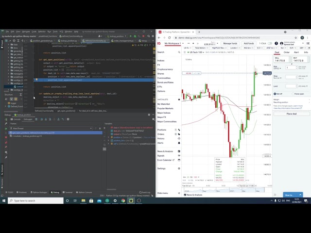 IG Trading Python API - Getting Open Positions