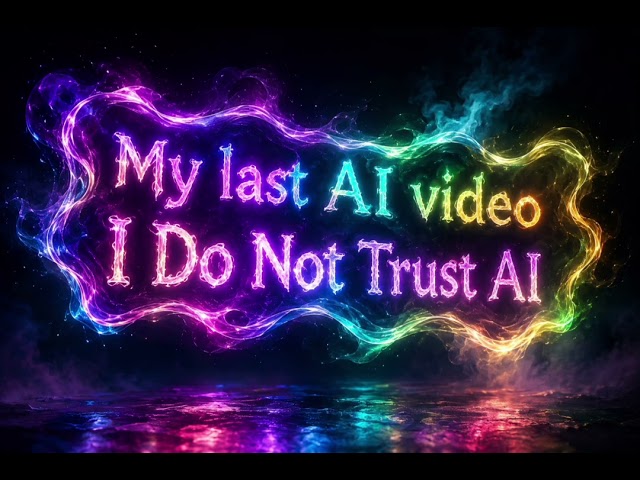 My last AI video.  I don't like what's going on with all the data centers. No more AI GODS