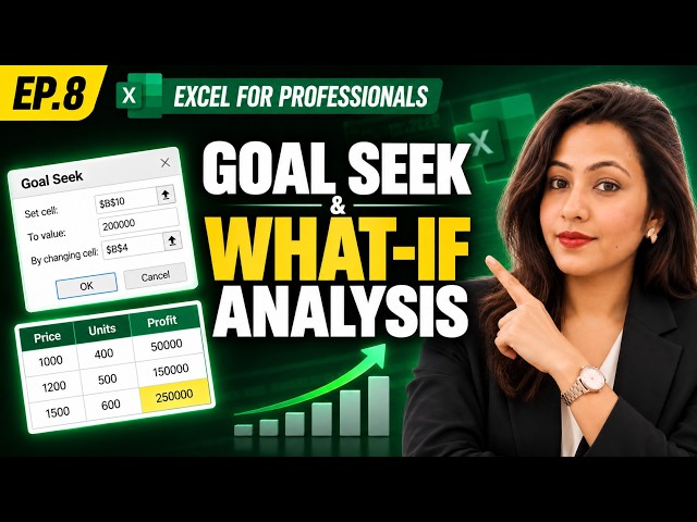 Stop Guessing in Excel: Goal Seek & What-If Analysis Explained.