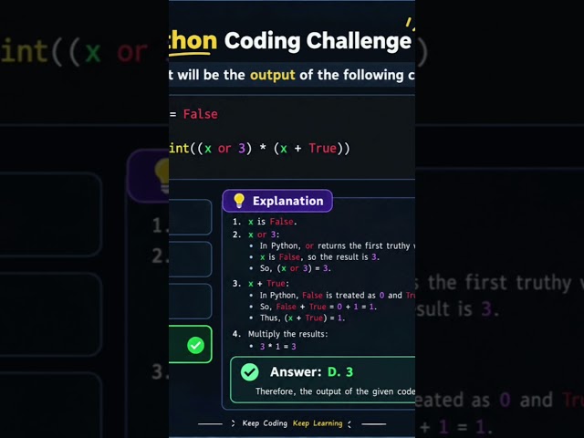 Python : Snippet with Answer #pythonanddjangofullstackwebdeveloper
