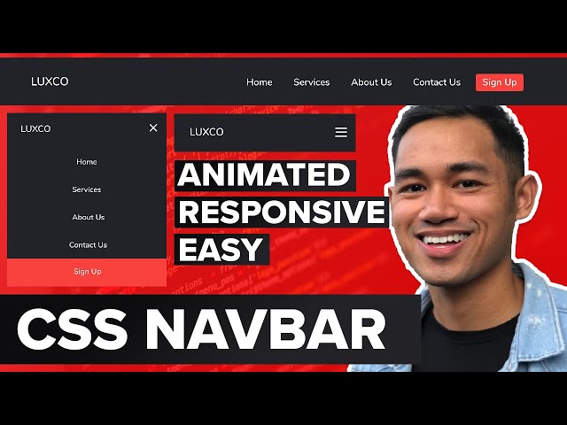 How to Make a Responsive Navigation Menu Navbar Using HTML, CSS, and Javascript Tutorial