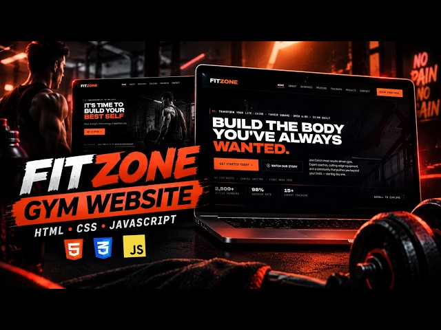Fit Zone Gym Website | HTML CSS JavaScript Website Design