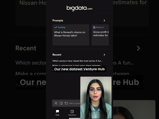 Venture Hub: chat with reliable market data on 3 million private & public companies