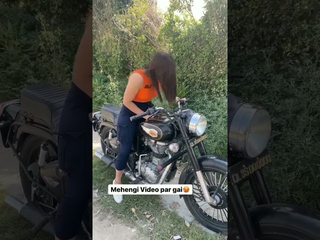 Girls Driving Bullet lover 🔥 attitude status ||😈 bike lover status😎 by franky sachin #Shorts