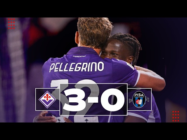 Coppa Italia Highlights: Fiorentina vs. Pisa 3-0 (Pellegrino, Gnonto, Pedro Gonçalves)