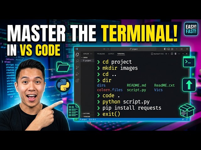 Basic Terminal Commands in VS Code for Beginners | Python Setup