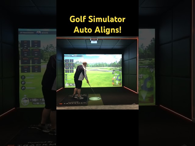 Golf Simulator with auto align feature