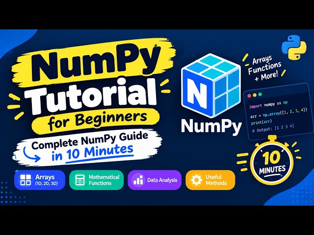 NumPy Tutorial for Beginners | Complete NumPy Guide in 10 Minutes