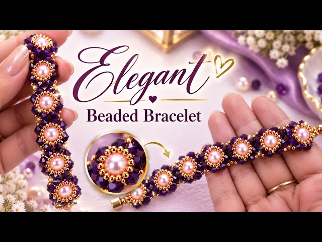Elegant Beaded Bracelet Tutorial | DIY Pearl & Bicone Bracelet 