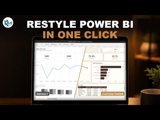 Restyle a Power BI Report in One Click with a Custom Theme | Power BI Theme JSON Tutorial