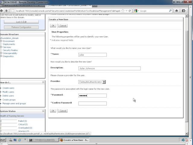 Creating Users in Oracle OBIEE and WebLogic - Oracle OBIEE Training