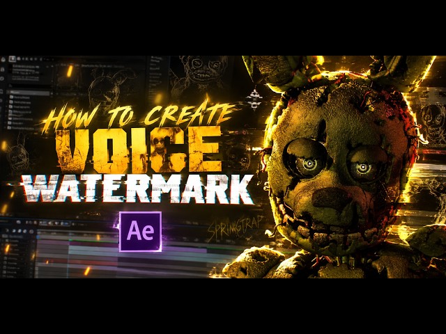 How To Create a Voice Watermark With ANY Character 🎙️ | After Effects Tutorial | #ae #tutorial |