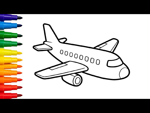 ✈️ Fun Toy Airplane Drawing and Coloring for Kids | Creative Art Activity for Toddlers