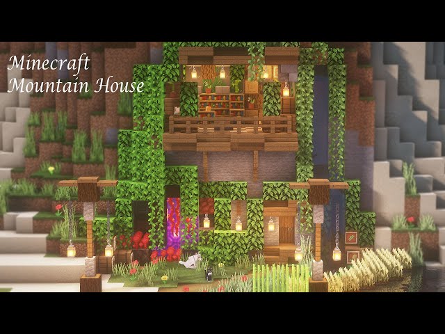 How to Build a Survival Mountain House | Minecraft Tutorial 🍄 (#15)