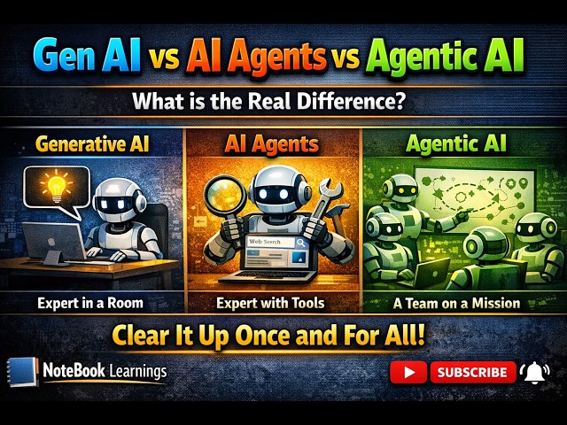 GenAI vs AI Agents vs Agentic AI — Finally Explained (With Diagrams)