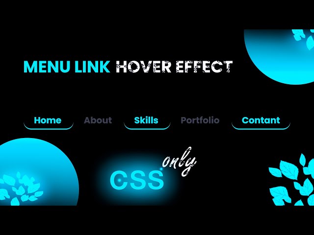 Animated Navigation Bar in HTML and CSS   Menu Hover Animation Effects