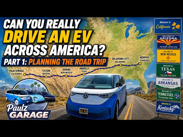 CAN YOU REALLY DRIVE AN EV ACROSS AMERICA?  | PART 1 -  PLANNING THE TRIP | PAUL'Z GARAGE