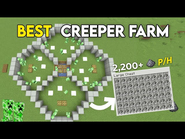 Minecraft EASIEST CREEPER FARM 26.2 Tutorial -2,000+ Gunpowder