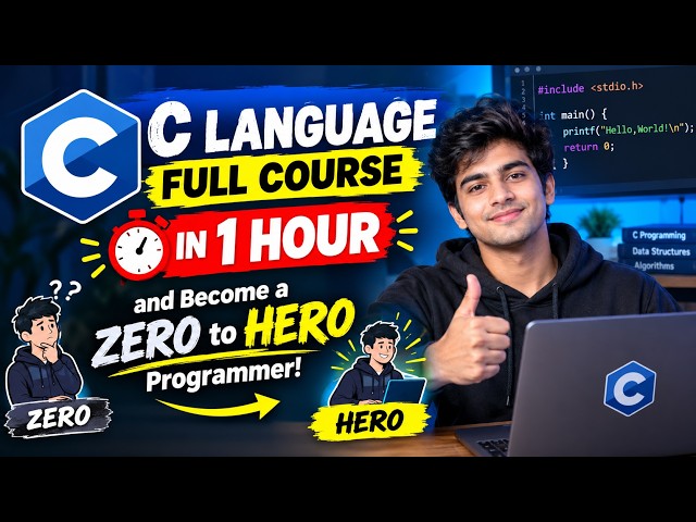 C Language Full Course in 1 HOUR and Become a ZERO to HERO Programmer!