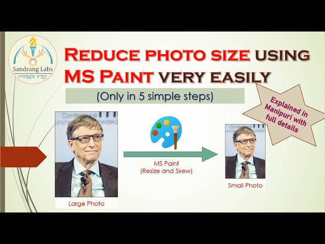 Reduce Photo size using MS Paint very easily | Only in 5 simple steps