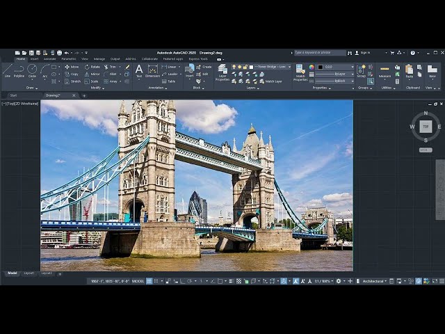 Tower Bridge London | Convert to AutoCAD Drawing – part 1