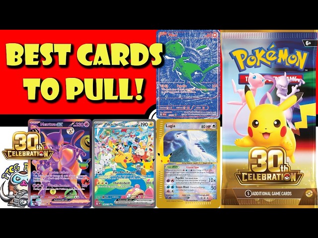 The Best Cards to Pull from 30th Celebration! Biggest Cads from the Biggest Set! (Pokemon TCG News)