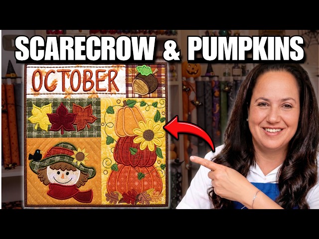 October Fall Mini Quilt In The Hoop | Designs By JuJu