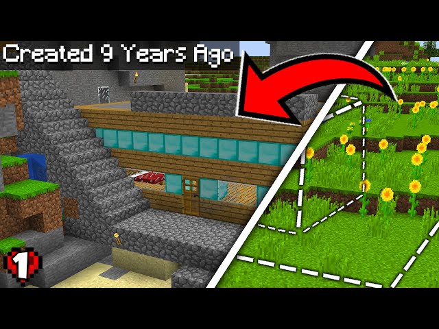 I Recreated My 9 Year Old House in Minecraft Hardcore