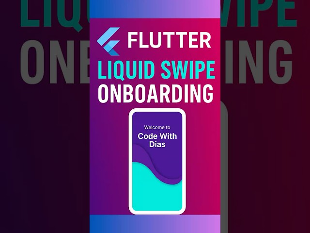🔥 Liquid Swipe Onboarding in Flutter – Must-Try UI Animation! #Shorts