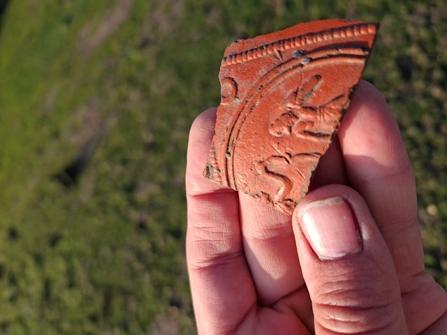 What Do You See On This Shard Of Roman Samian Ware? #mudlarking