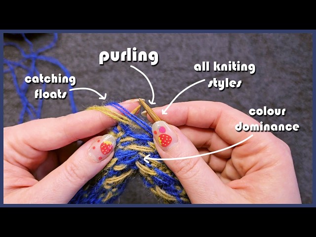 How to knit stranded colourwork flat (in all knitting styles)