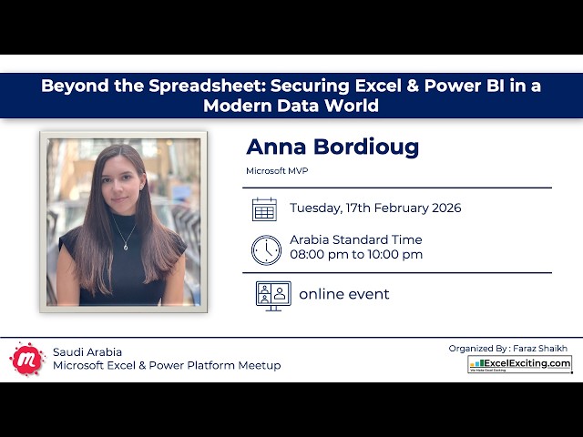 Beyond the Spreadsheet: Securing Excel & Power BI in a Modern Data World with Anna Bordioug
