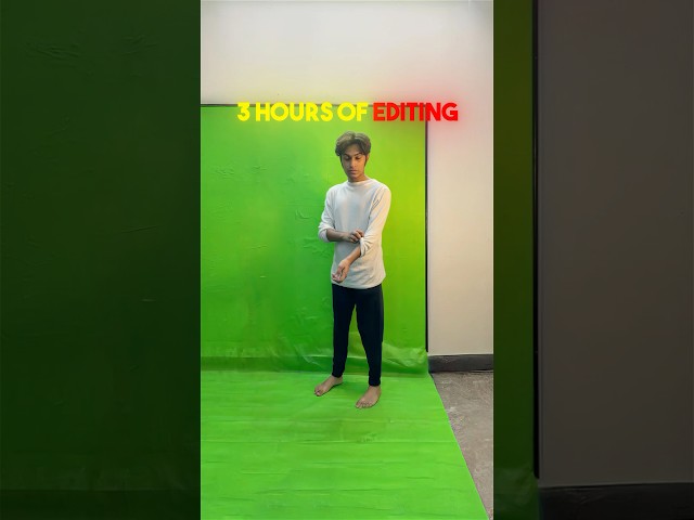 3 hours of editing in Blender and After effects ✨💫🌄 #anime  #vfx #greenscreen #cgi #blender3d