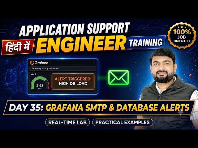 Day 35 Grafana Lab-3 SMTP Configuration, Database Alert & Email Notification | Real-Time Scenarios