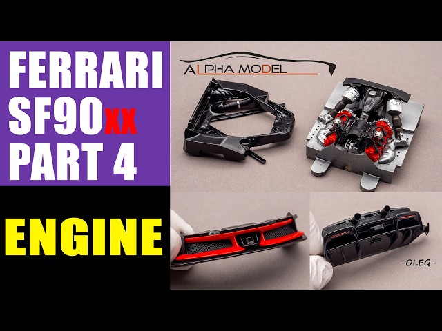1/24 Ferrari SF90xx. Engine. Alpha Models AM02-0084 #4