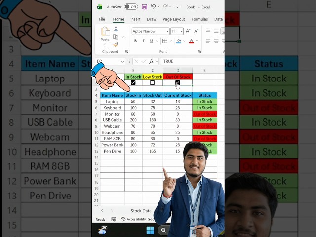 Stock Data Dashboard 🚀📈 #Excel #StockMarket