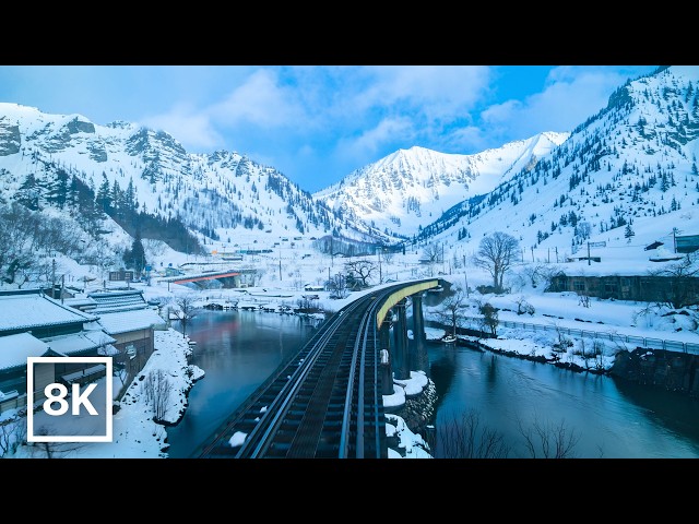 White Winter Ride in Nagano / 8K 60fps HDR / Natural Ambience (No Music)