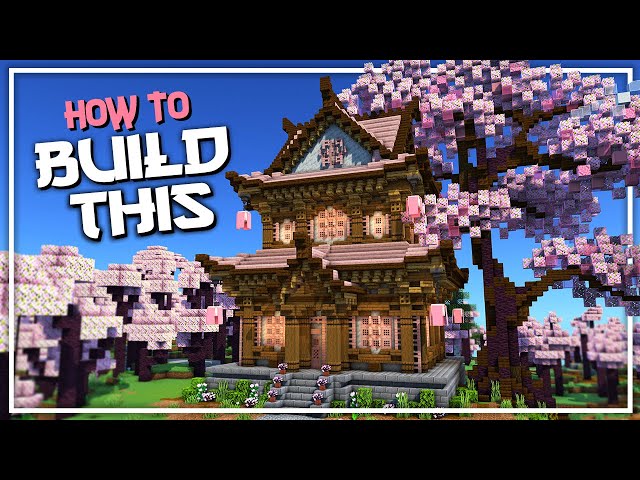 How to Build a Cherry Blossom Temple | Minecraft Tutorial