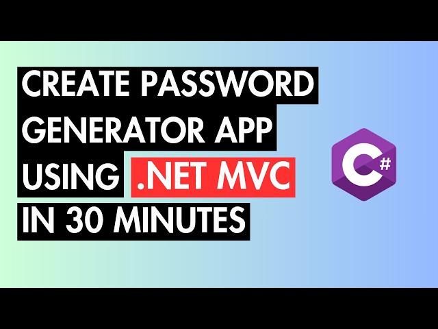 LIVE | Create Password Generator Web App Using .NET MVC