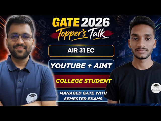 GATE 2026 Rankers Interview || AIR 31 ECE || PrepFusion