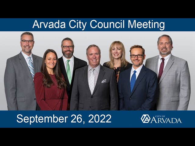 Arvada City Council Meeting - September 26, 2022